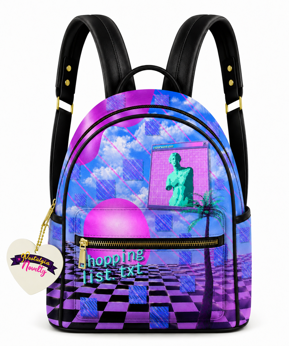 Vaporwave.exe PU Leather Backpack