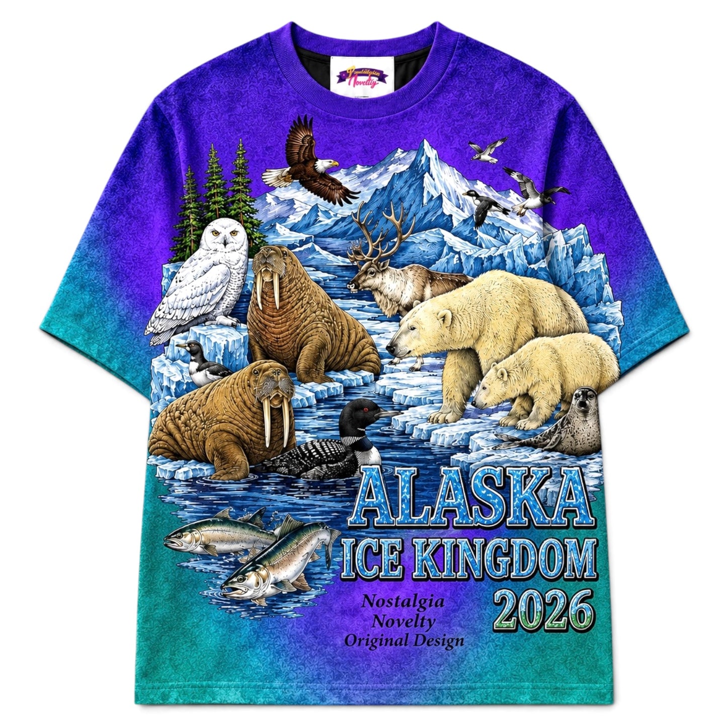 Ice Kingdom All Over Print 100% Cotton Unisex T-Shirt