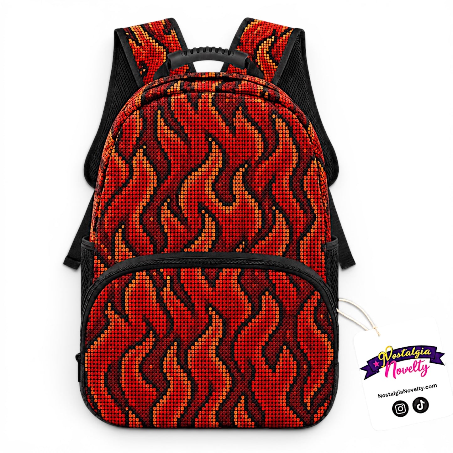 Pixel Flames Backpack