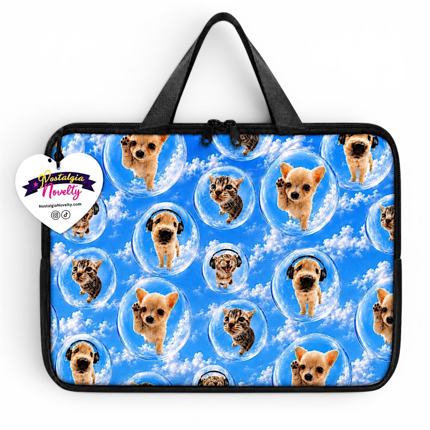 Frutiger Aero Cat Dog Laptop Bag