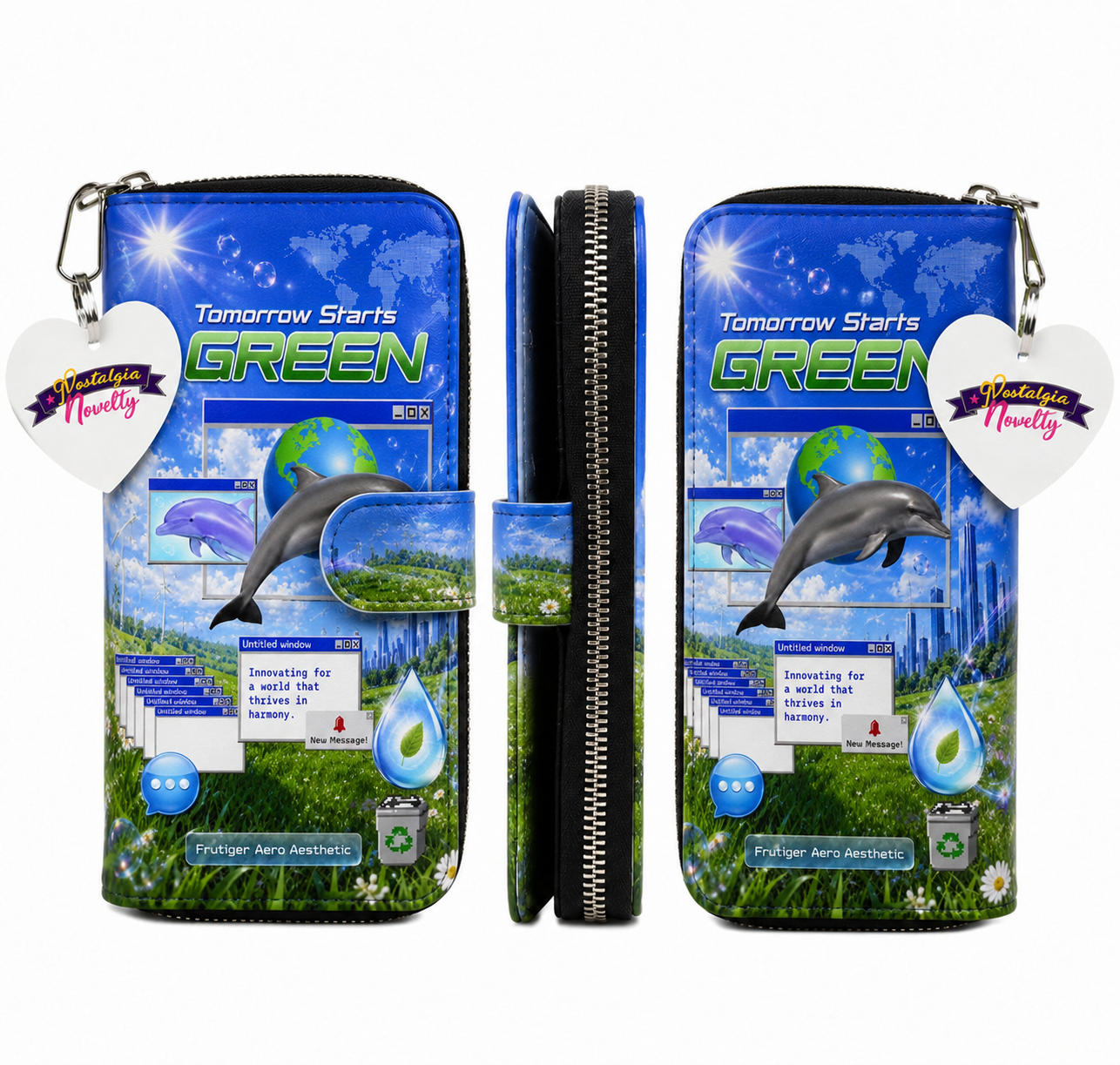 Tomorrow Starts Green PU Leather Wallet