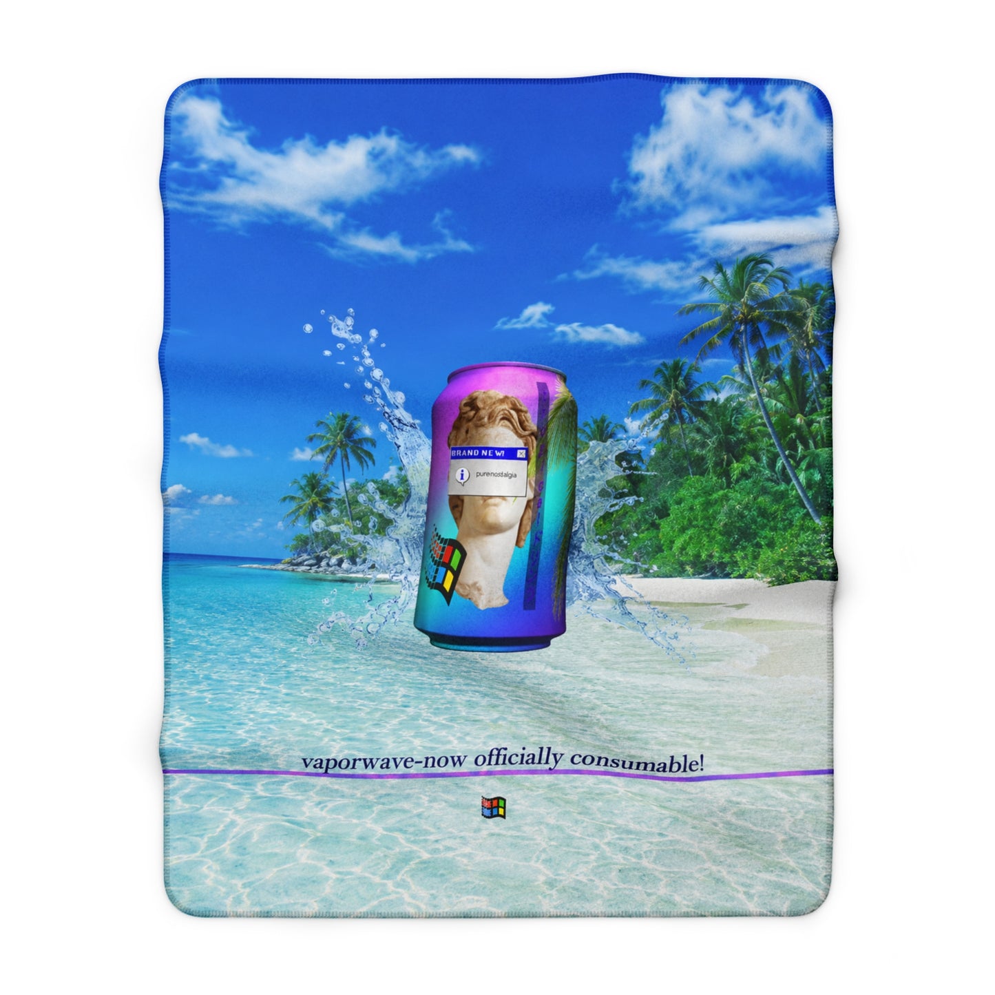 Consume Nostalgia Sherpa Blanket