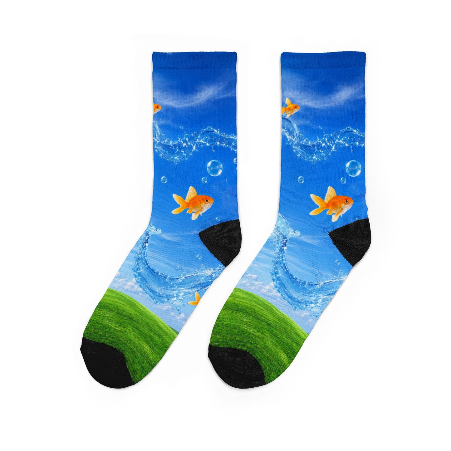 Goldfish Skies Unisex Crew Socks