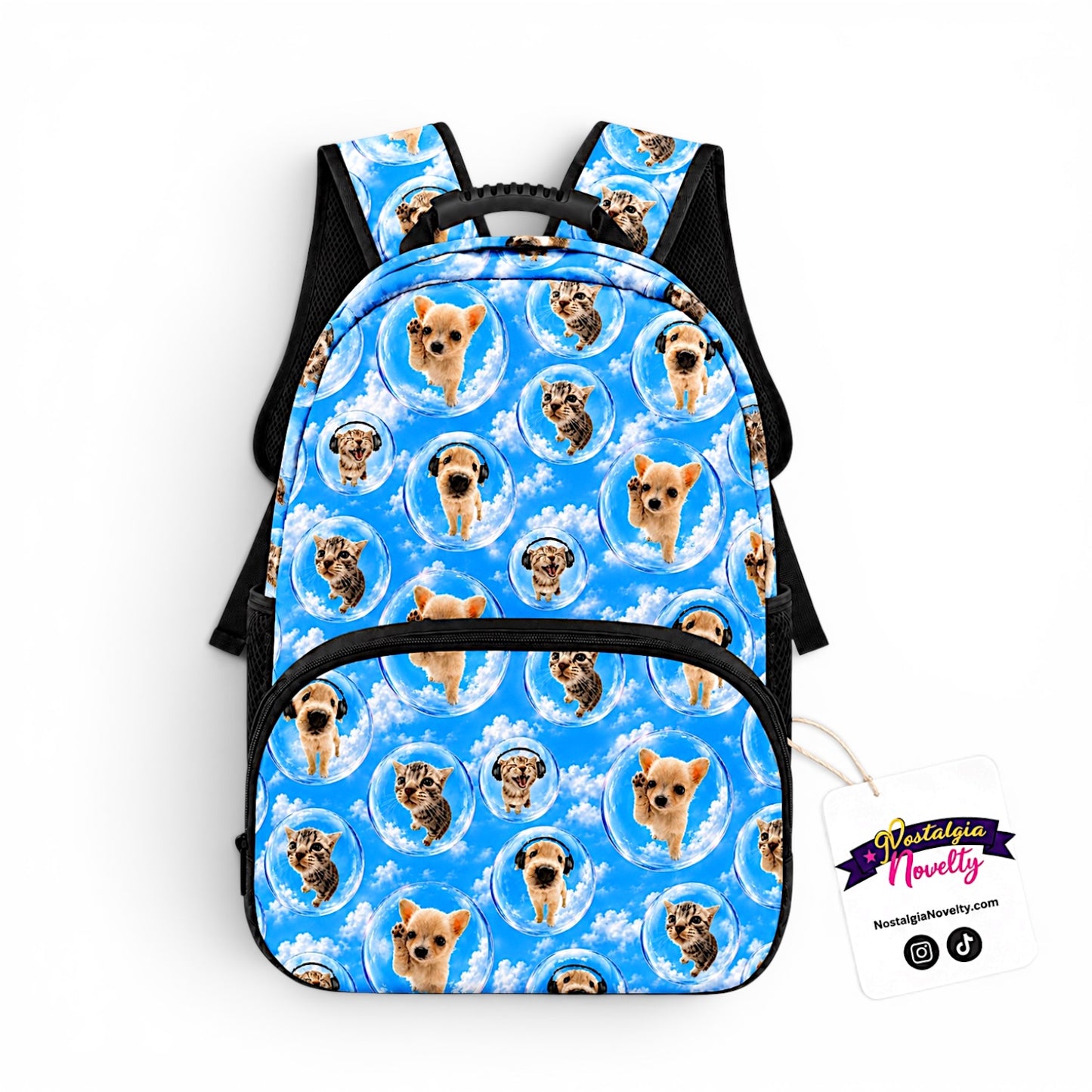 Frutiger Aero Cat Dog Backpack