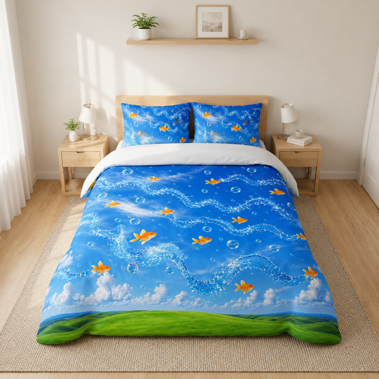 Goldfish Skies 100% Cotton Bed Set