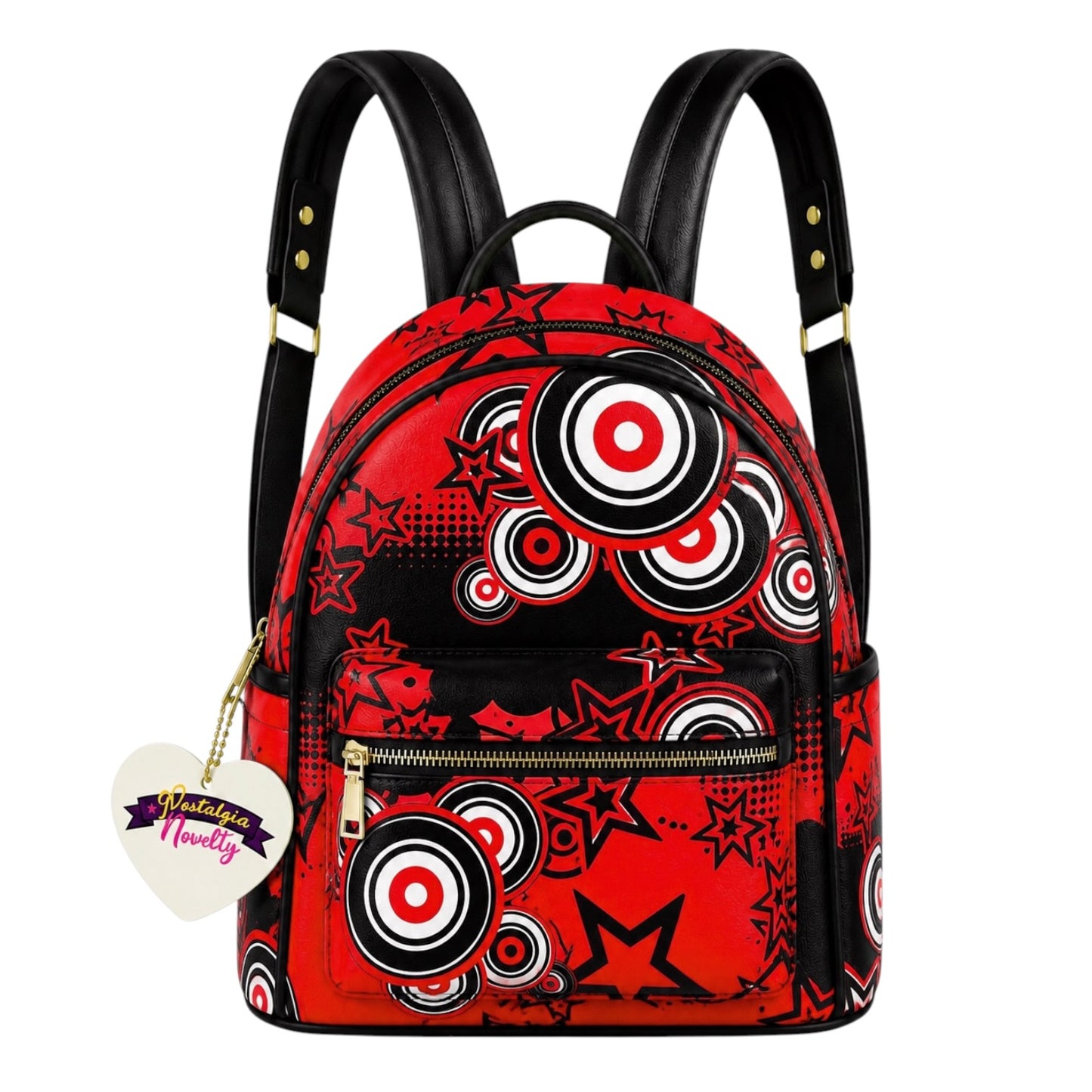 Frutiger Metro Red PU Leather Backpack