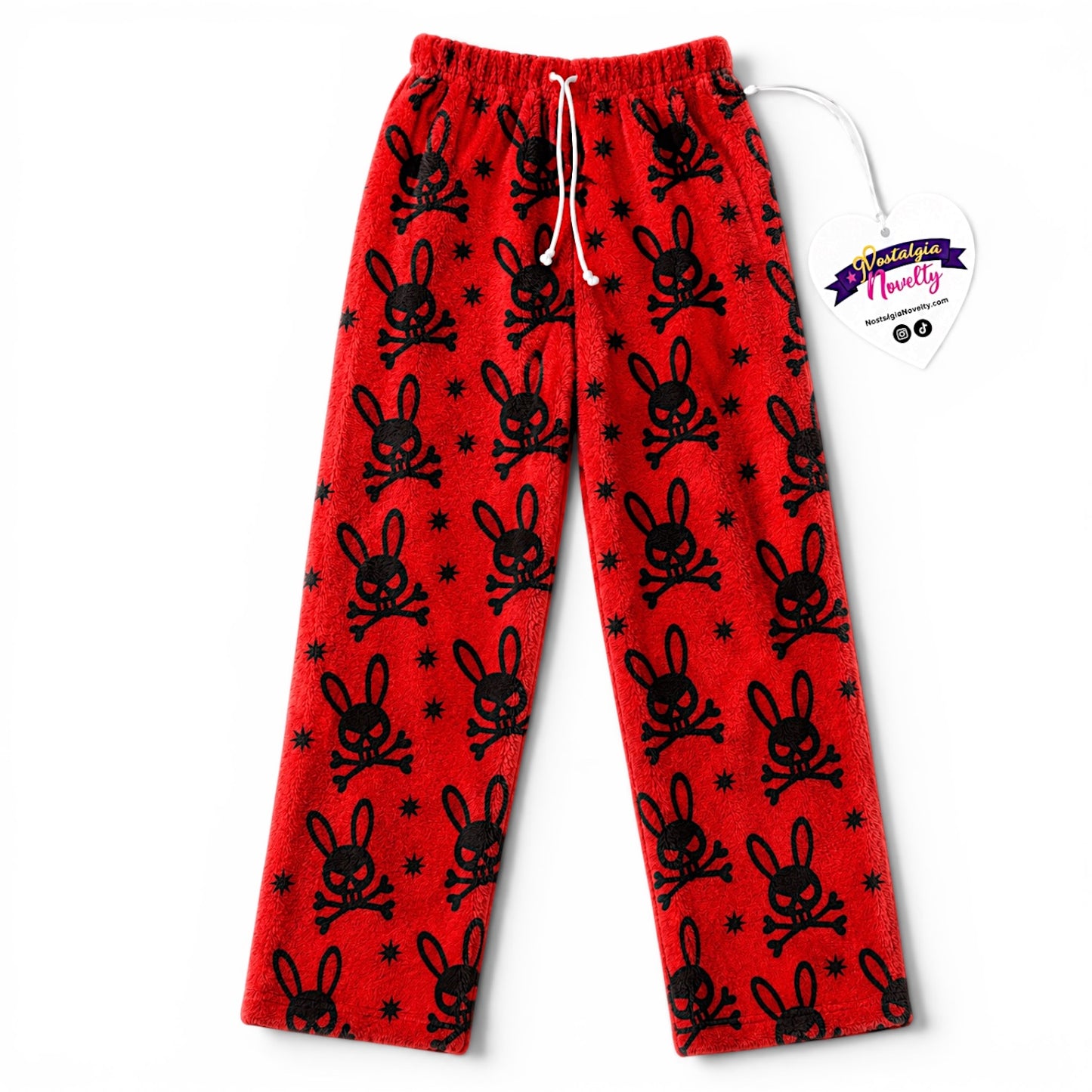 Red Skull Bunny Pajama Pants