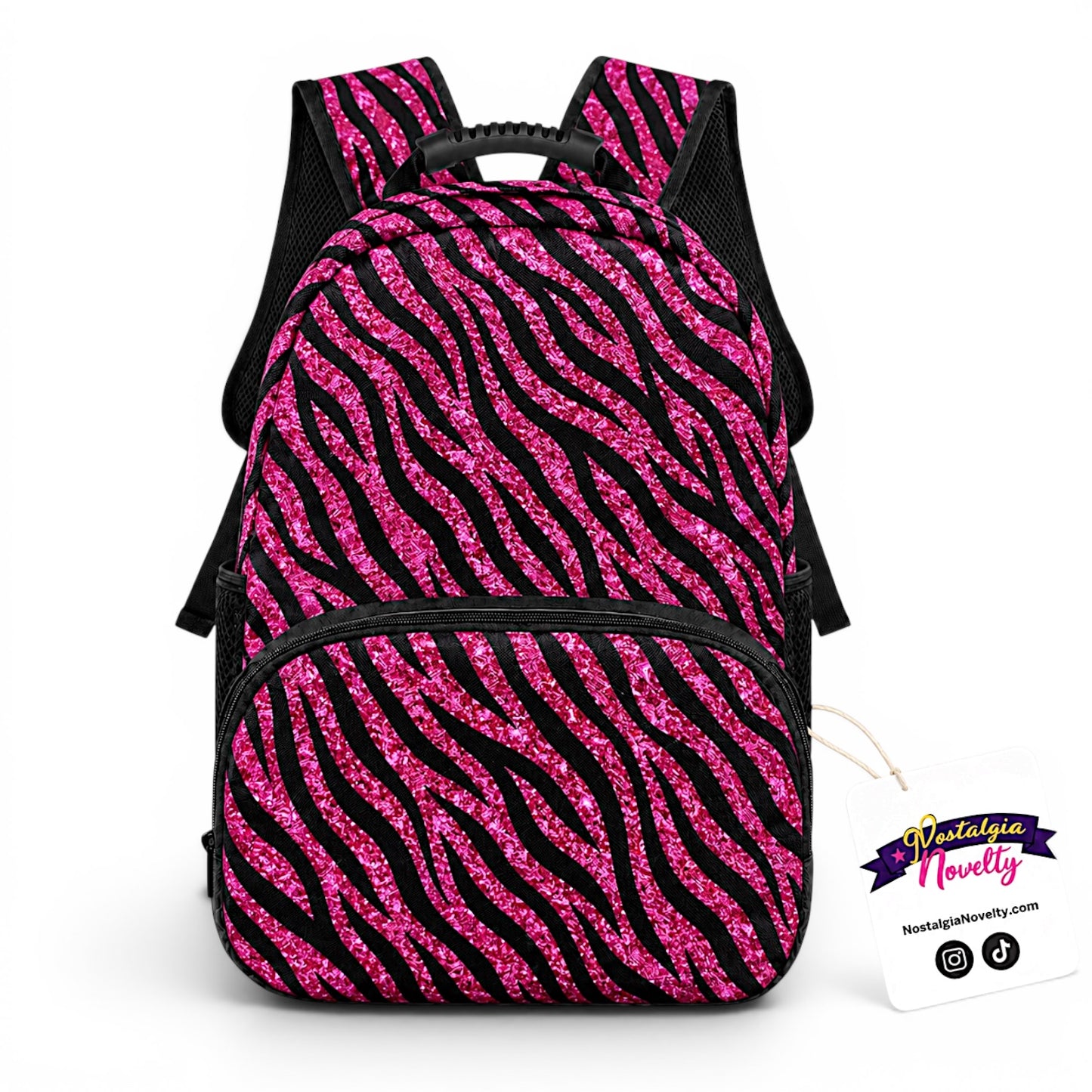 Pink Zebra Backpack