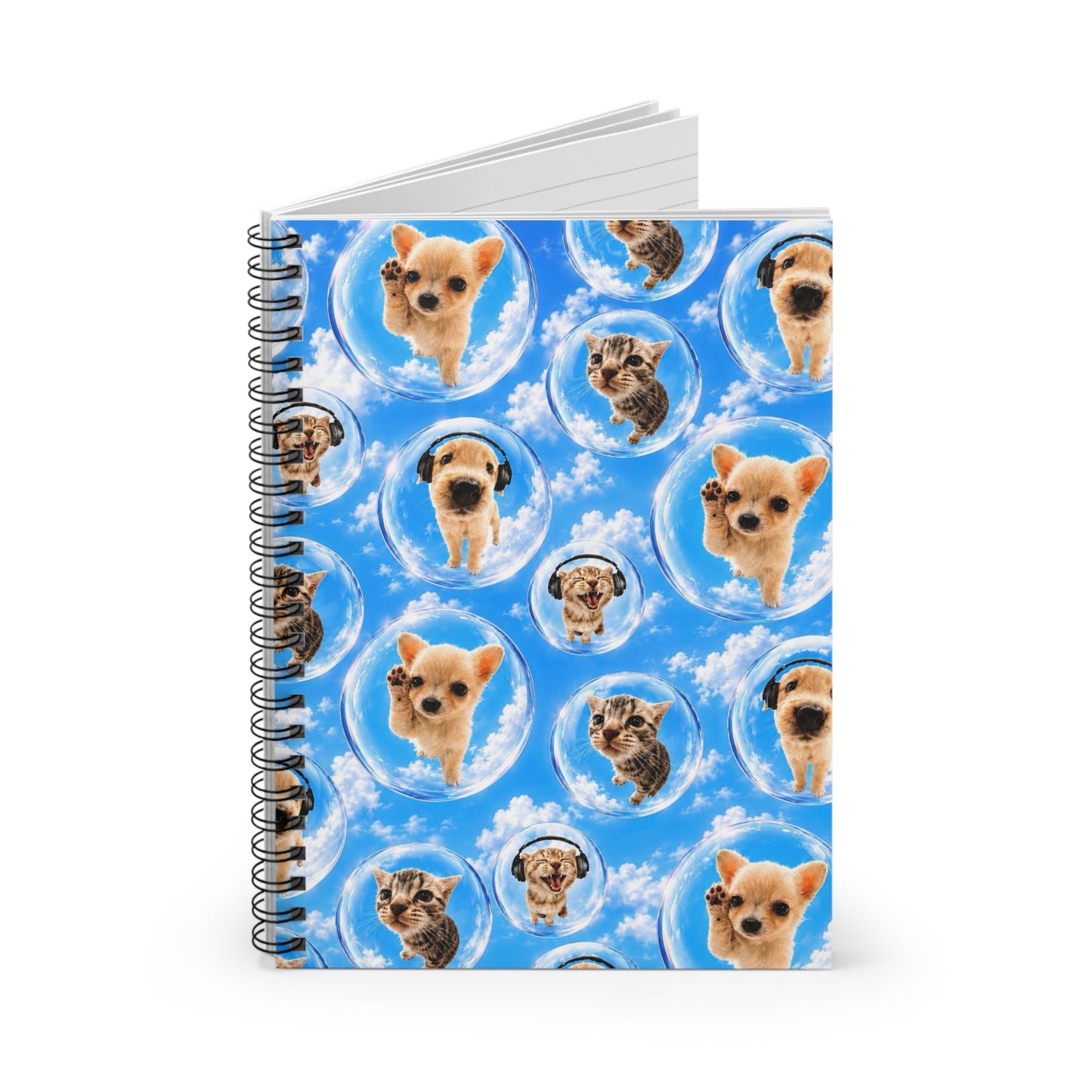 Cat Dog Spiral Notebook