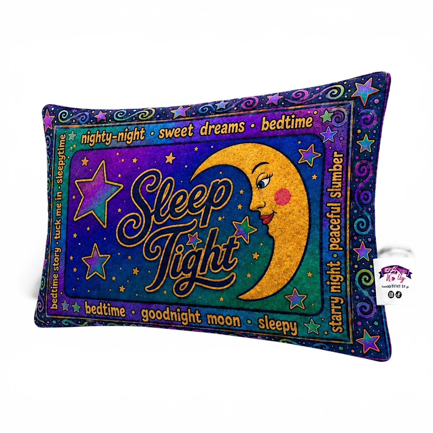 Aurora Borealis Moon Pillow Cover