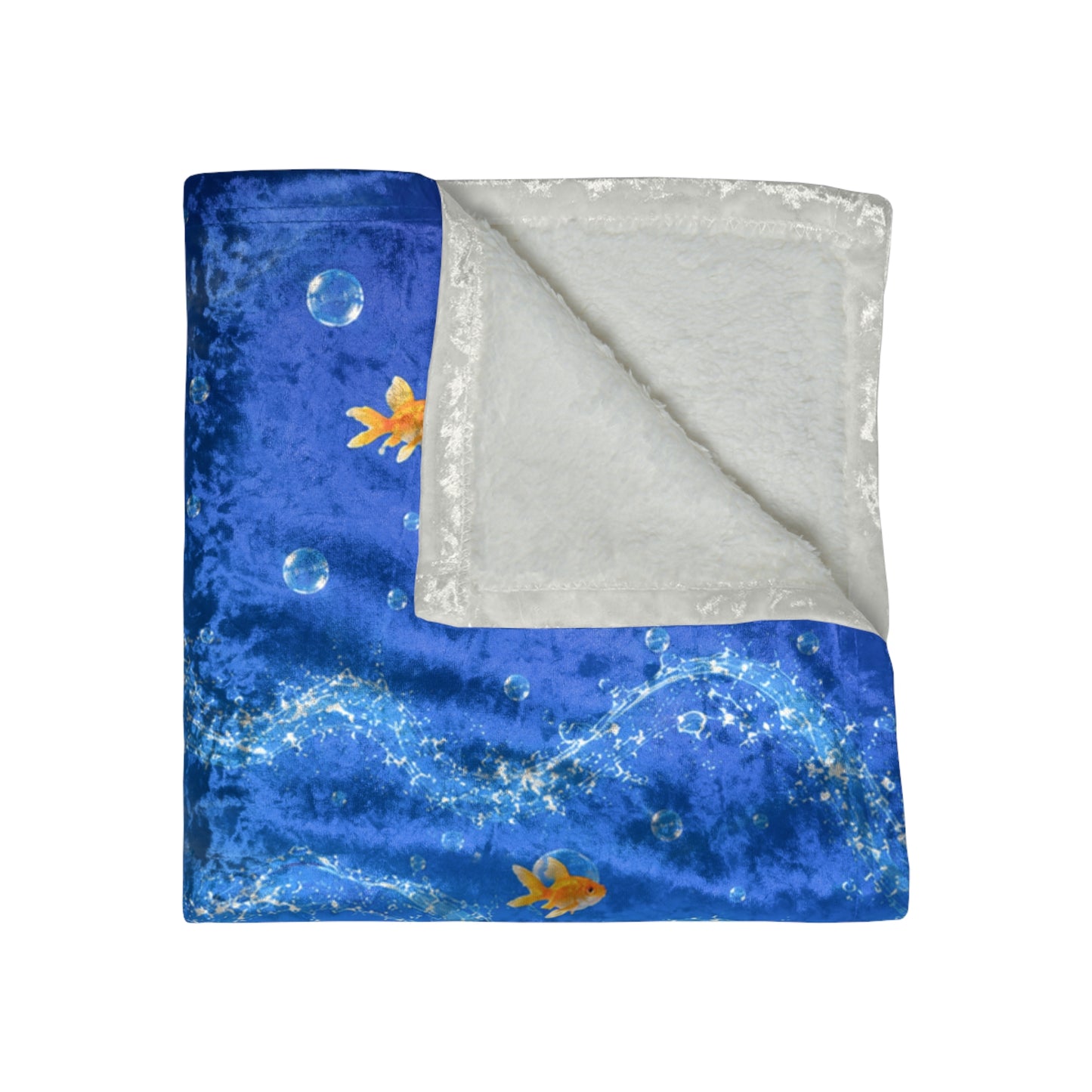 Goldfish Skies Crushed Velvet Blanket