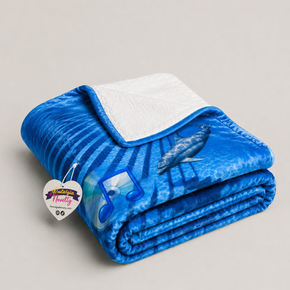 Cyber Dolphin Crushed Velvet Blanket