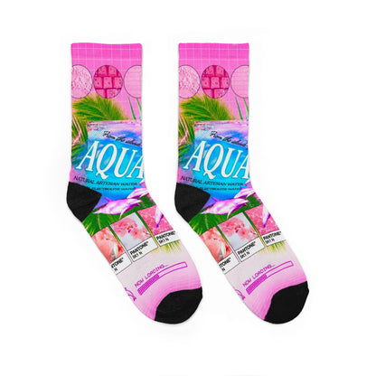 Aqua Sequence Unisex Crew Socks