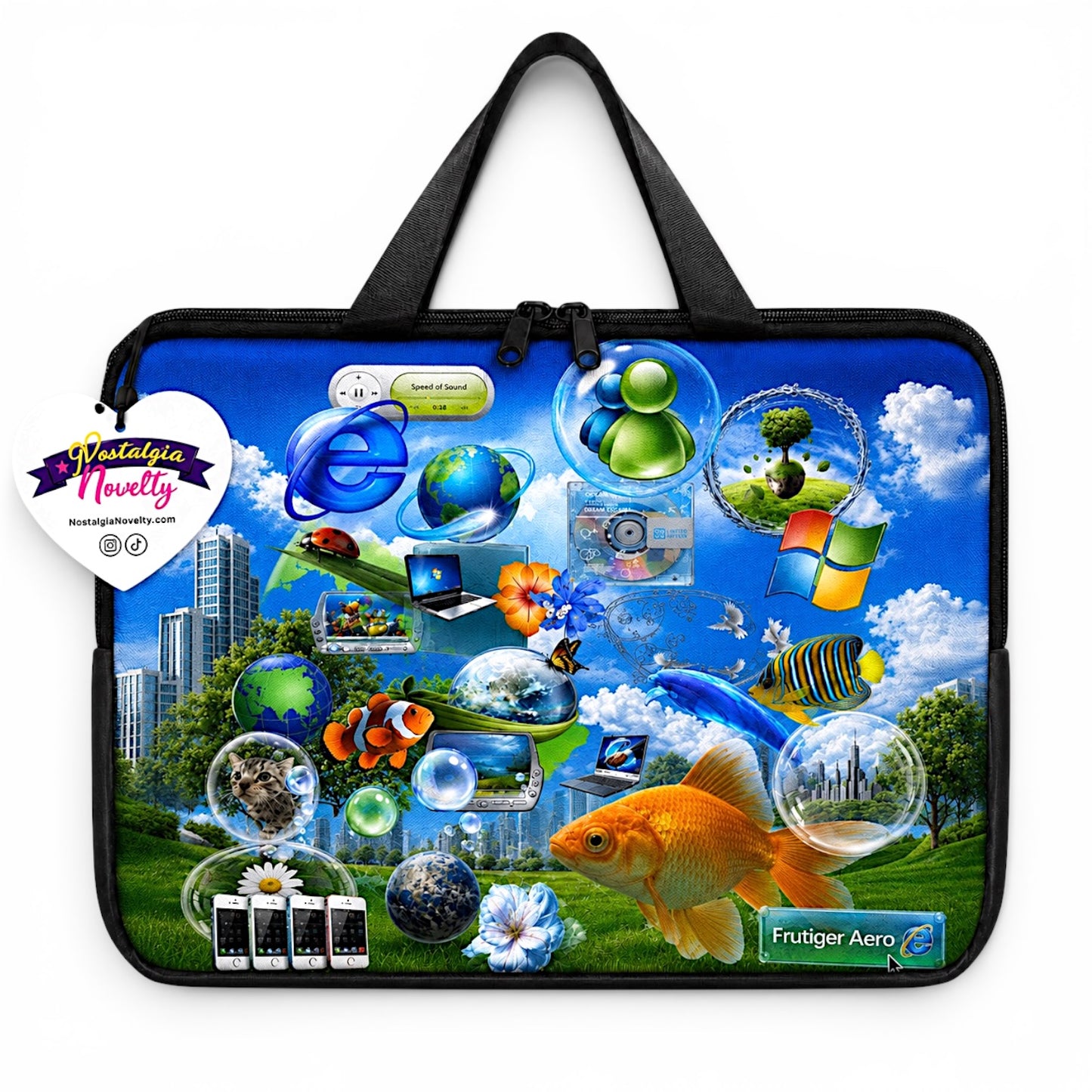 Frutiger Aero Fish Laptop Bag