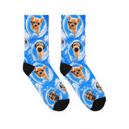 Cat Dog Unisex Crew Socks
