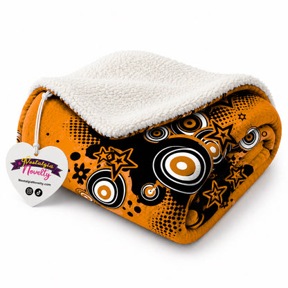 Frutiger Metro Orange Sherpa Blanket