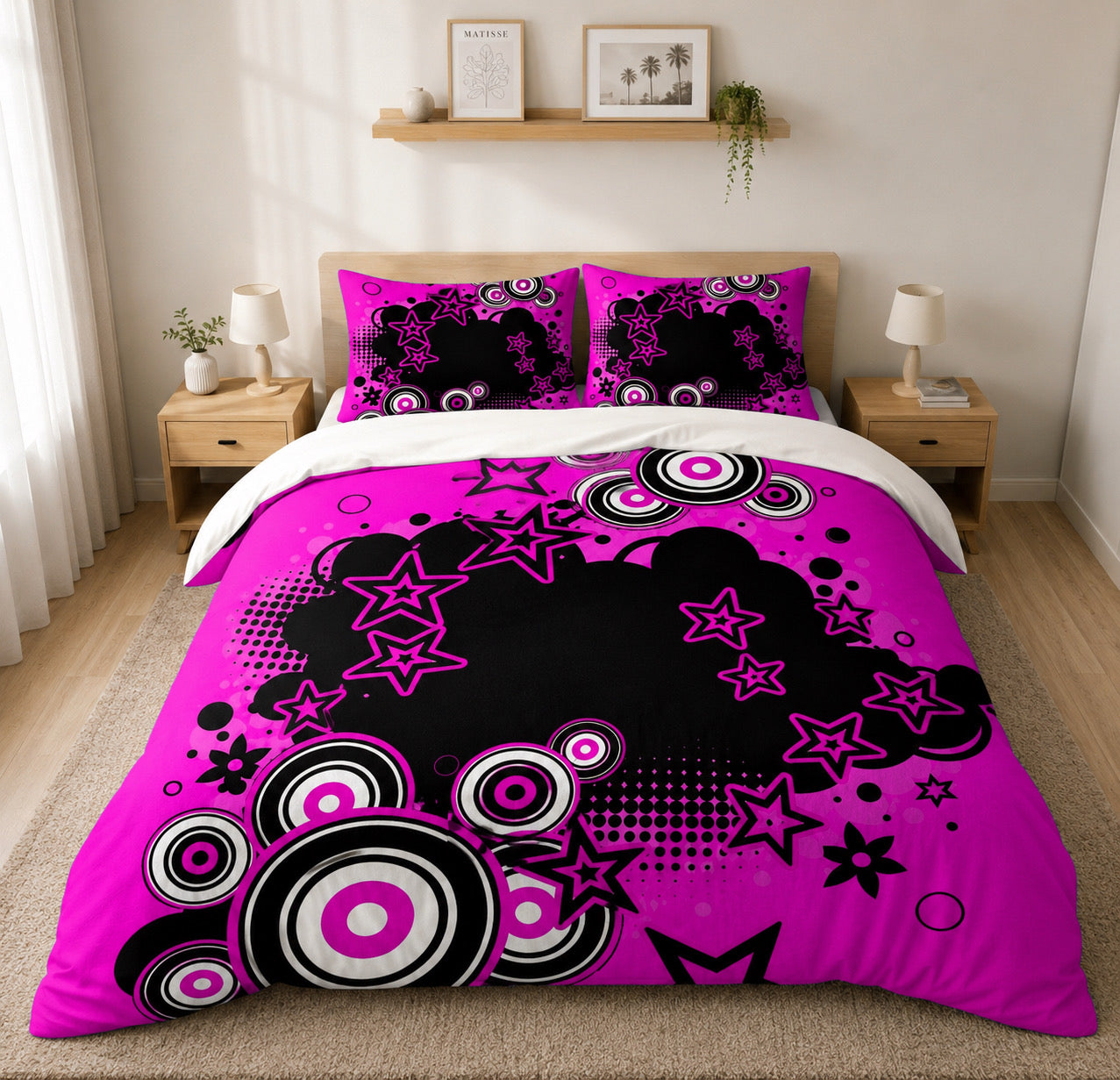 Frutiger Metro Pink 100% Cotton Bed Set