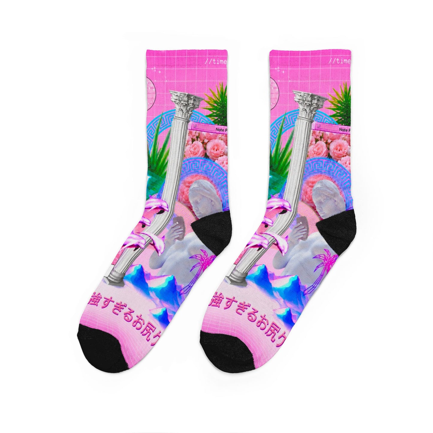 Aqua Sequence Unisex Crew Socks