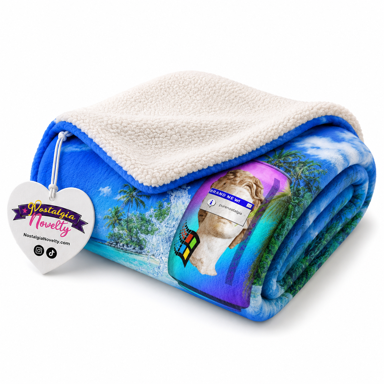 Consume Nostalgia Sherpa Blanket