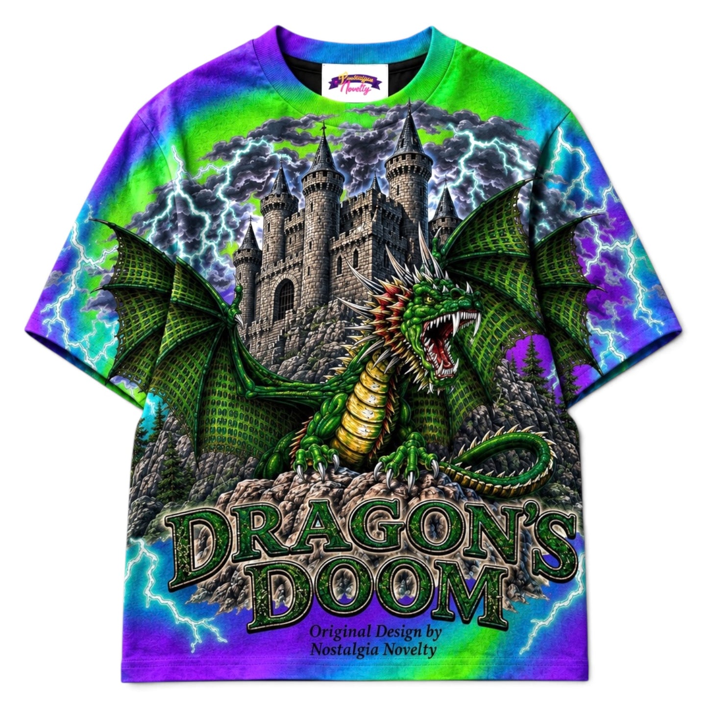 Dragon’s Doom All Over Print 100% Cotton Unisex T-Shirt