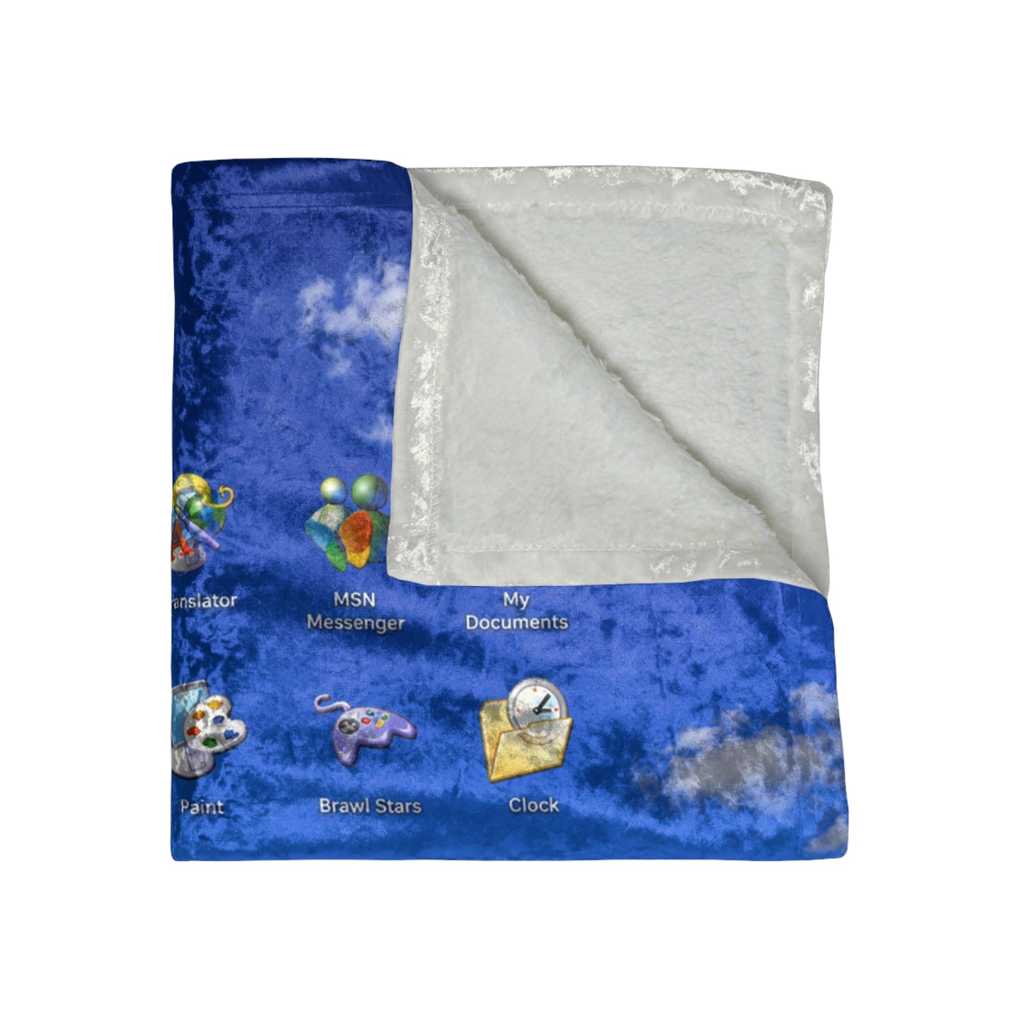 Cyber Screen Crushed Velvet Blanket