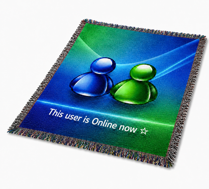 Frutiger Aero User Online MSN Woven Blanket