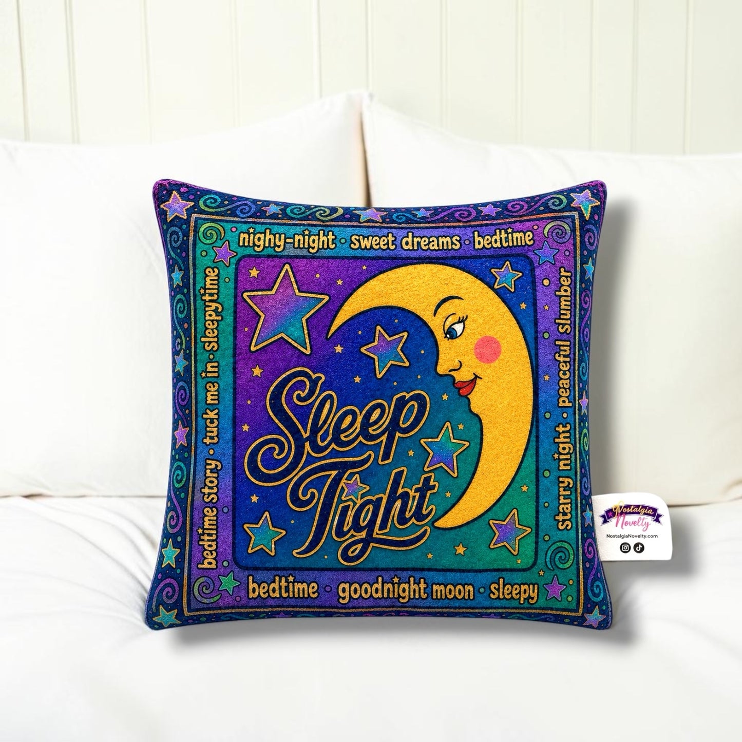 Aurora Borealis Moon Pillow Cover