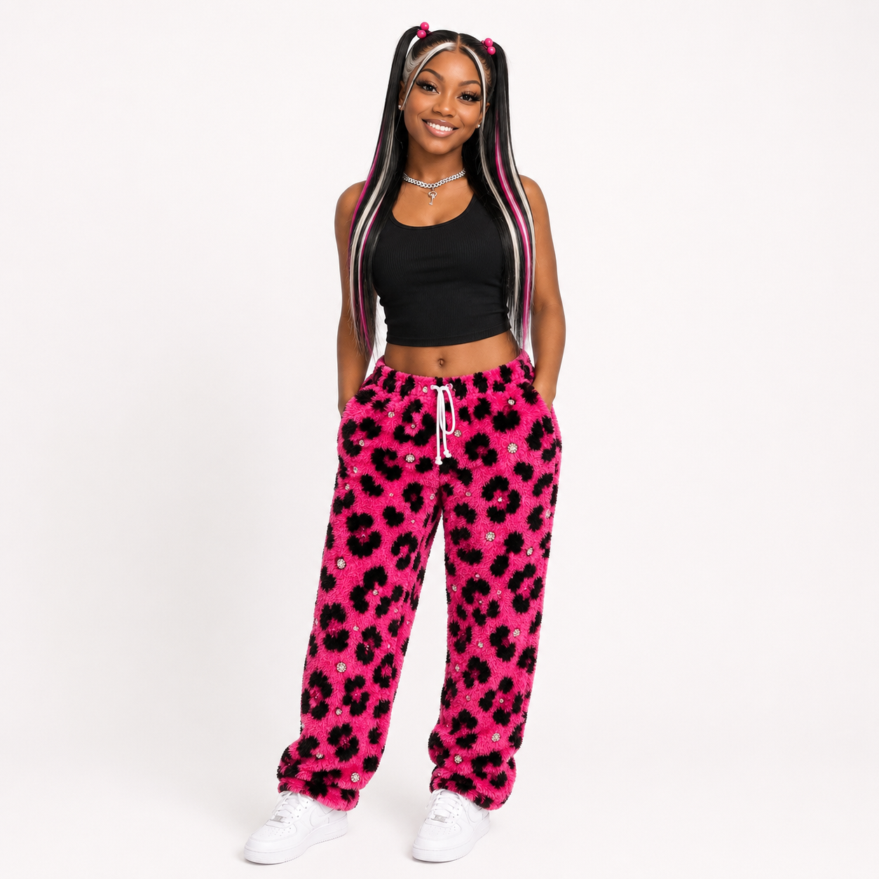 Leopard Bling Pajama Pants