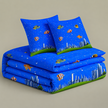Fish City 100% Cotton BedSet