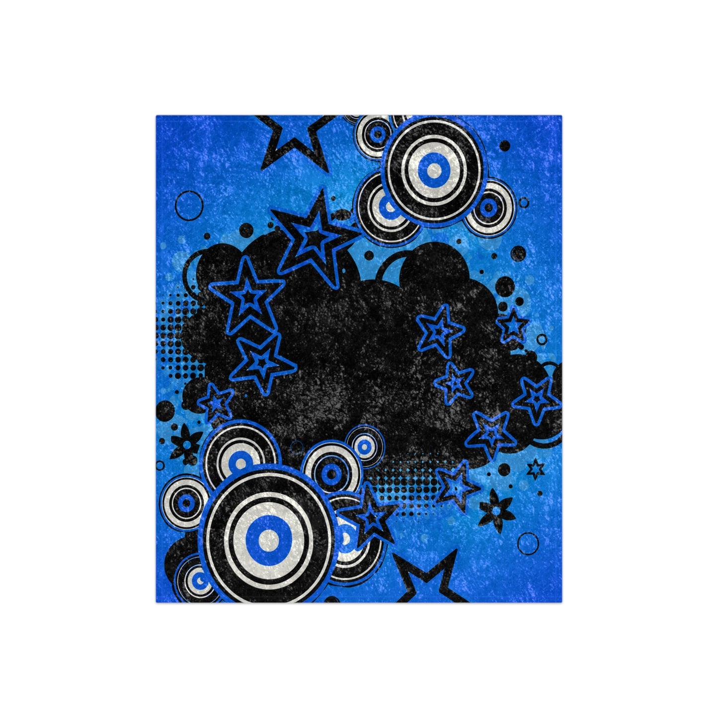 Frutiger Metro Blue Crushed Velvet Blanket