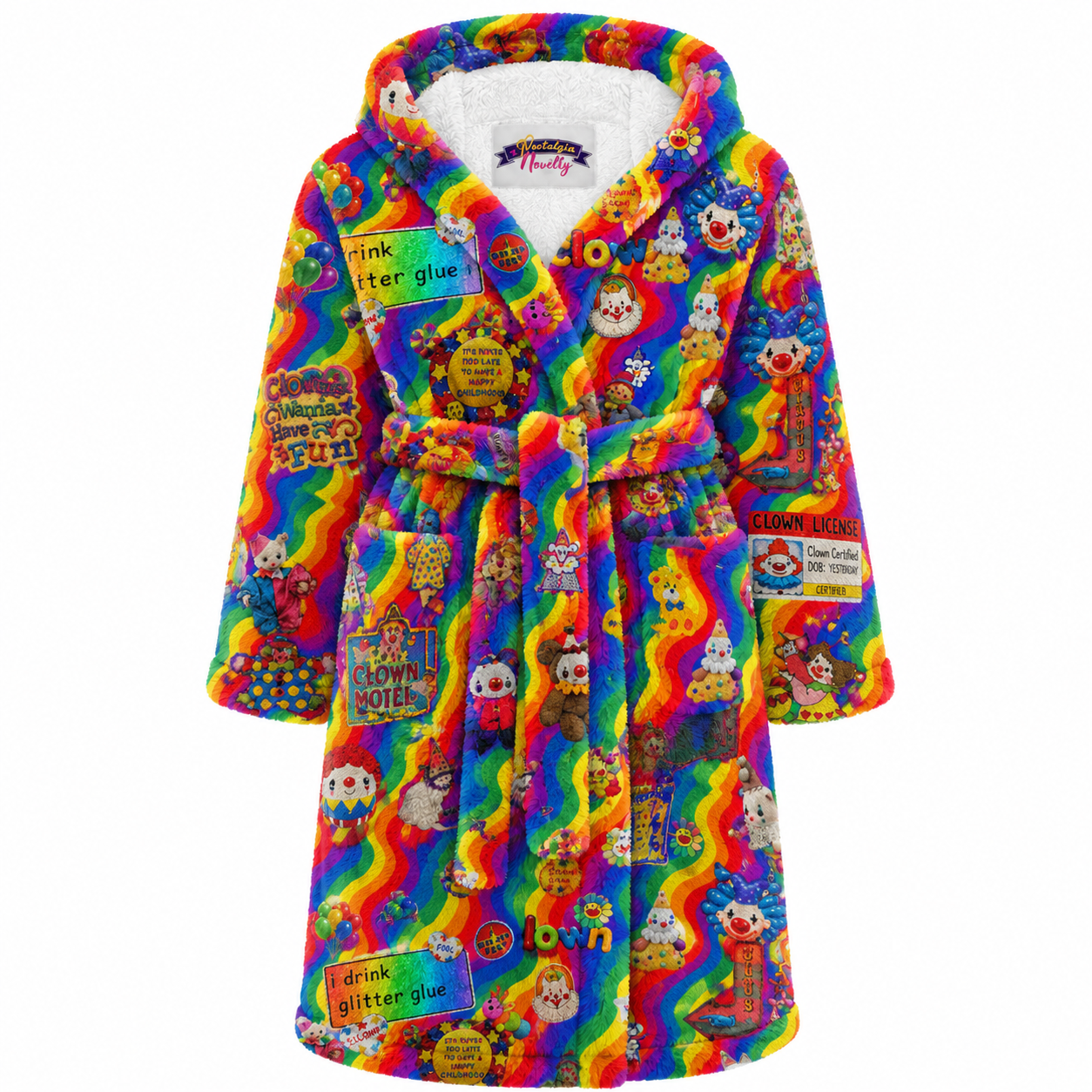 Rainbow Clown Pajama Robe