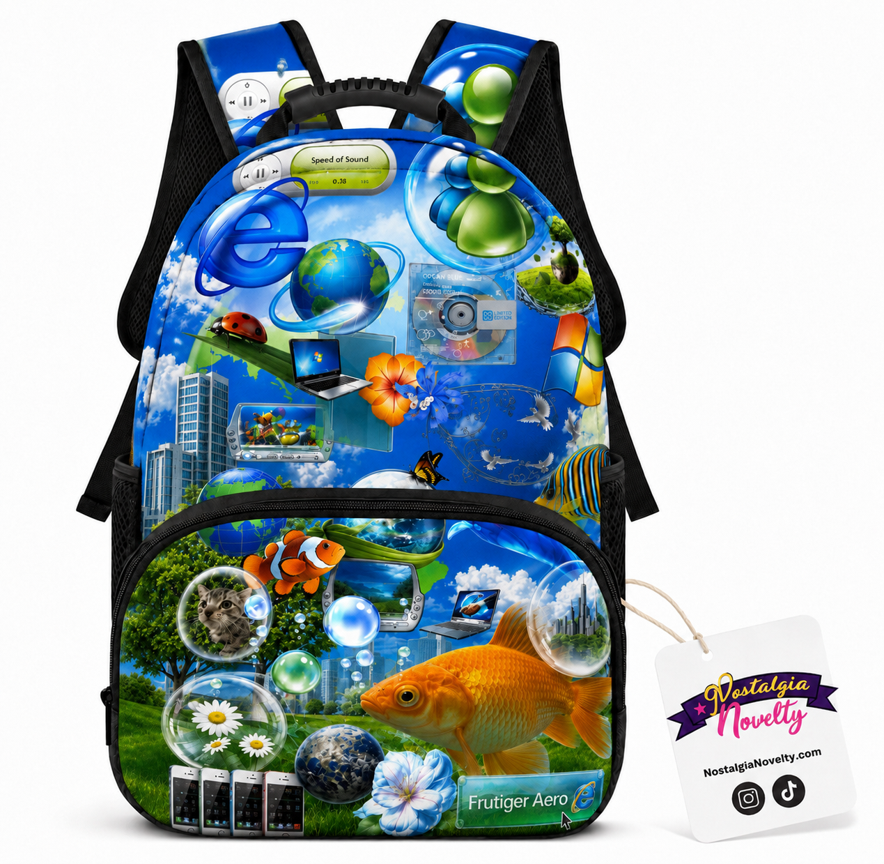Frutiger Aero Fish Backpack