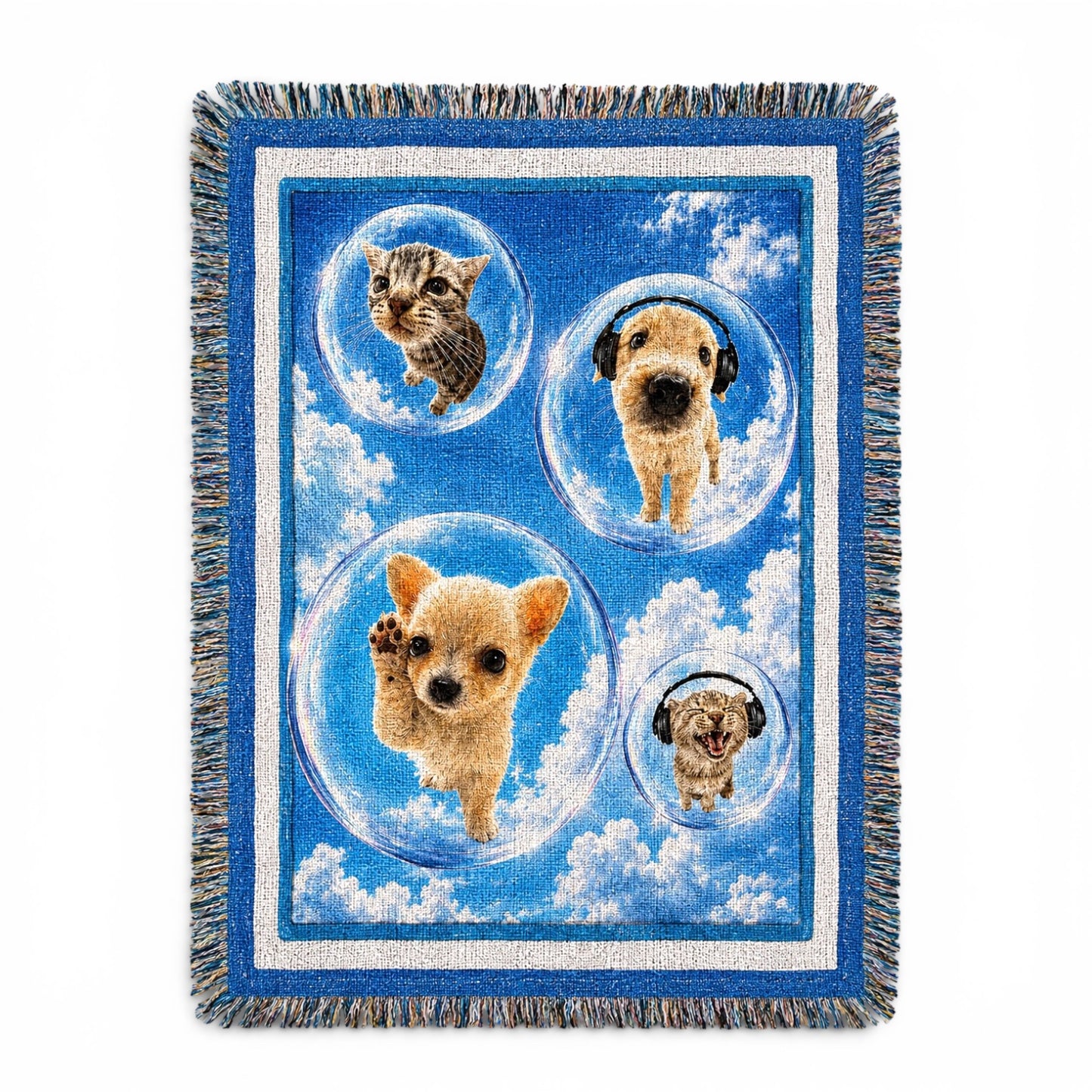 Frutiger Aero Cat Dog Blanket
