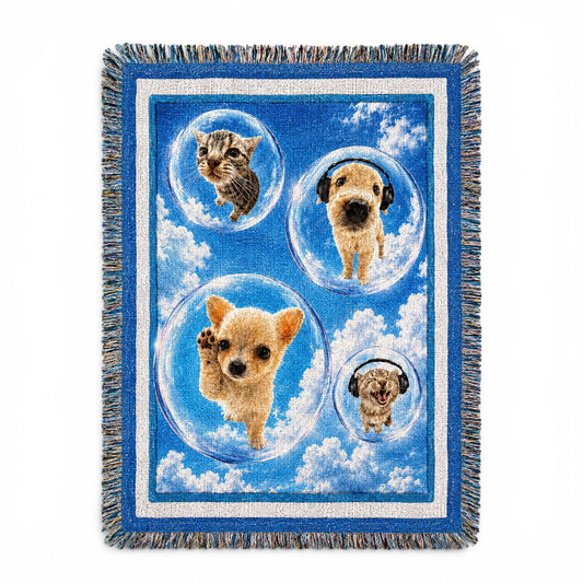 Frutiger Aero Cat Dog Blanket