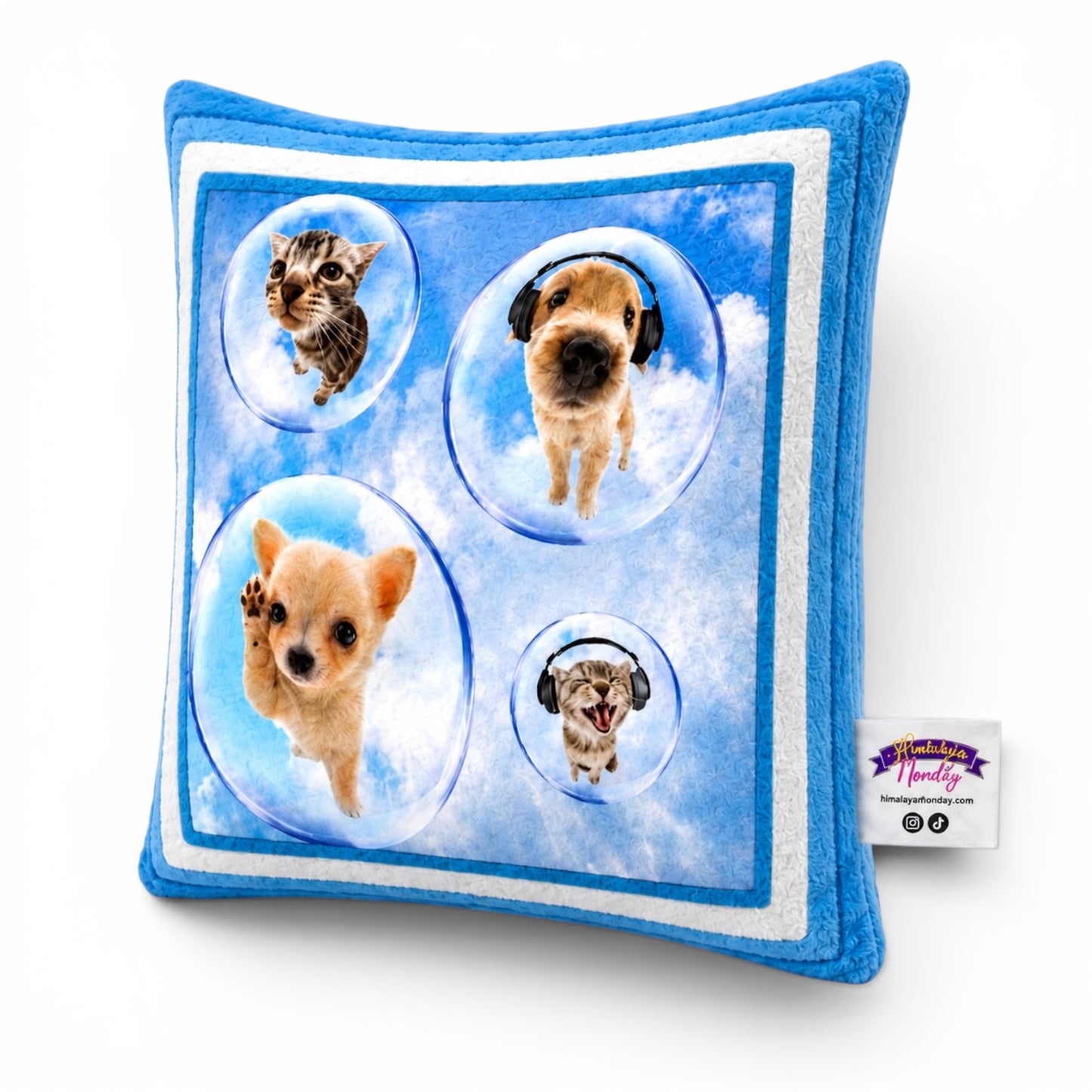 Frutiger Aero Cat Dog Pillow Cover