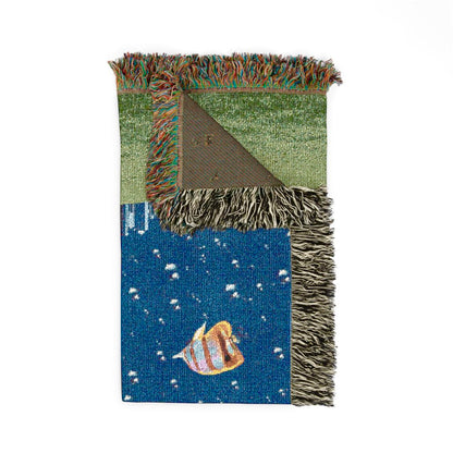 Fish City Woven Blanket