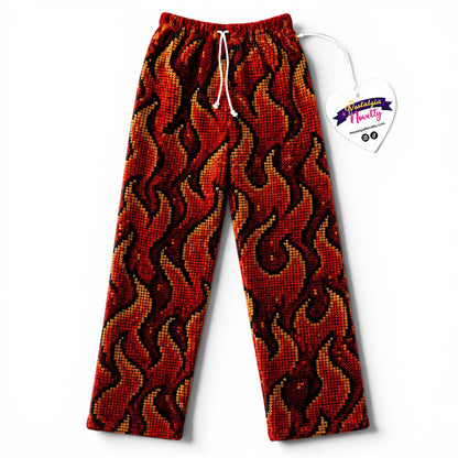 Pixel Flame Pajama Pants