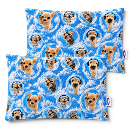 Cat Dog Fuzzy Pillow Shams King Queen