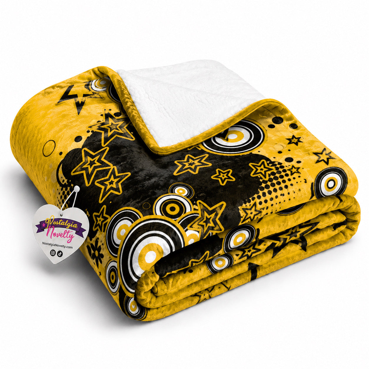 Frutiger Metro Yellow Crushed Velvet Blanket