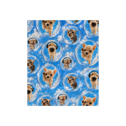 Cat Dog Crushed Velvet Blanket
