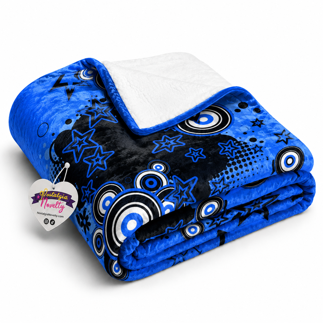 Frutiger Metro Blue Crushed Velvet Blanket