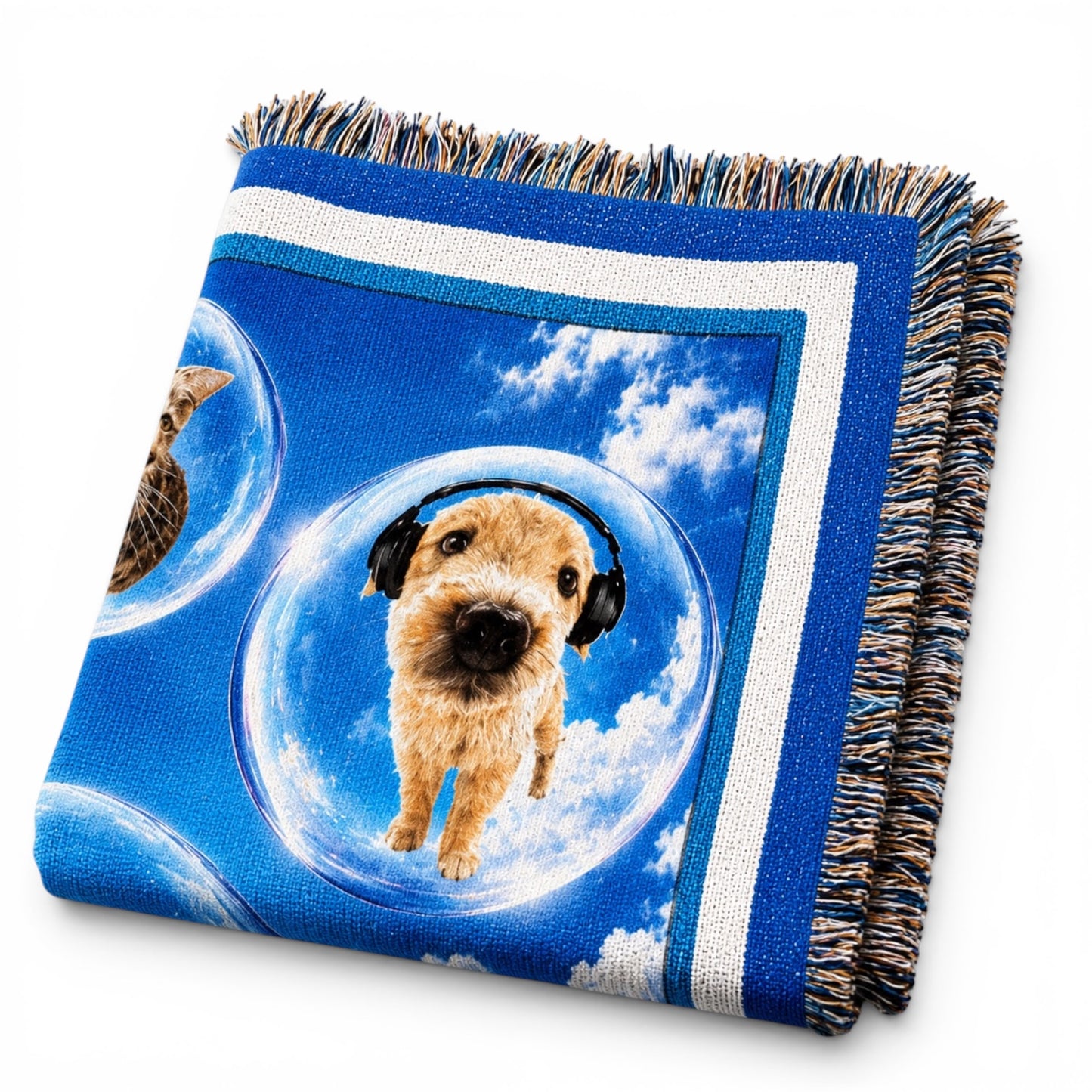 Frutiger Aero Cat Dog Blanket