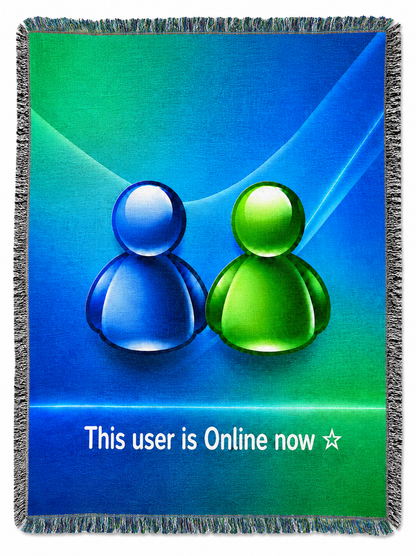 Frutiger Aero User Online MSN Woven Blanket