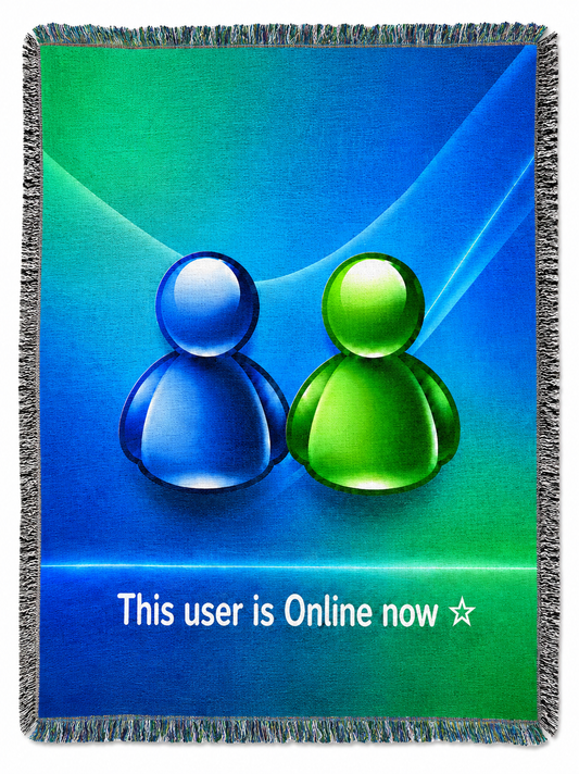 Frutiger Aero User Online MSN Woven Blanket