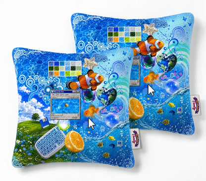 Clownfish Web Fuzzy Pillow Case