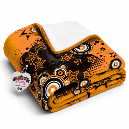 Frutiger Metro Orange Crushed Velvet Blanket