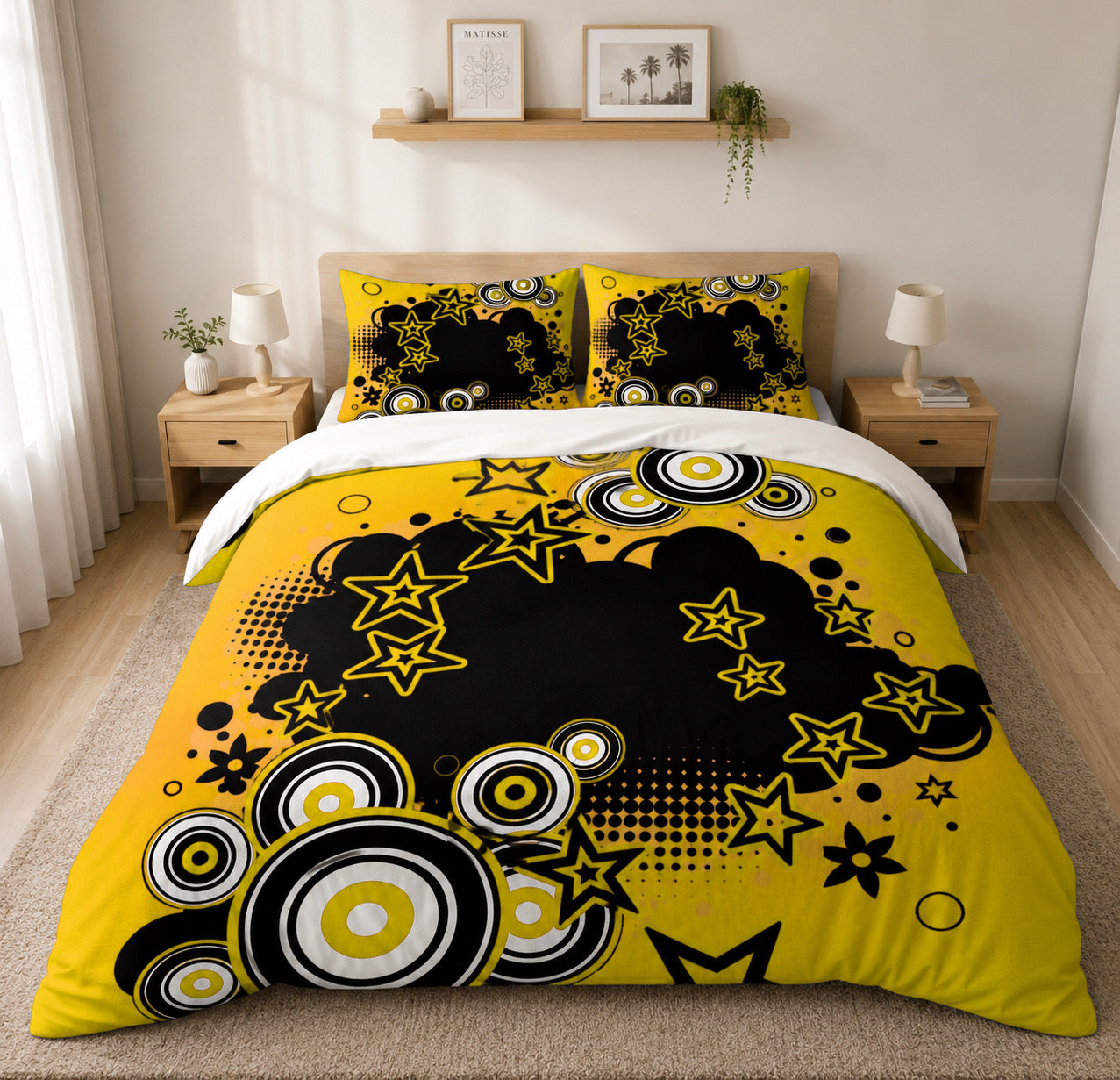 Frutiger Metro Yellow 100% Cotton Bed Set