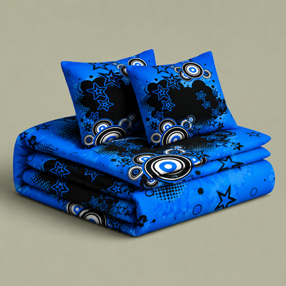 Frutiger Metro Blue 100% Cotton Bed Set