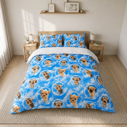 Cat Dog 100% Cotton Bed Set
