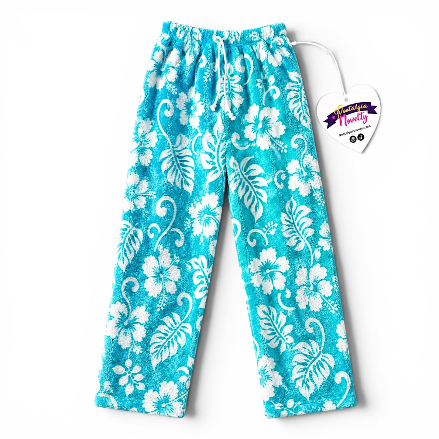 Hawaii Hibiscus Blue Pajama Pants
